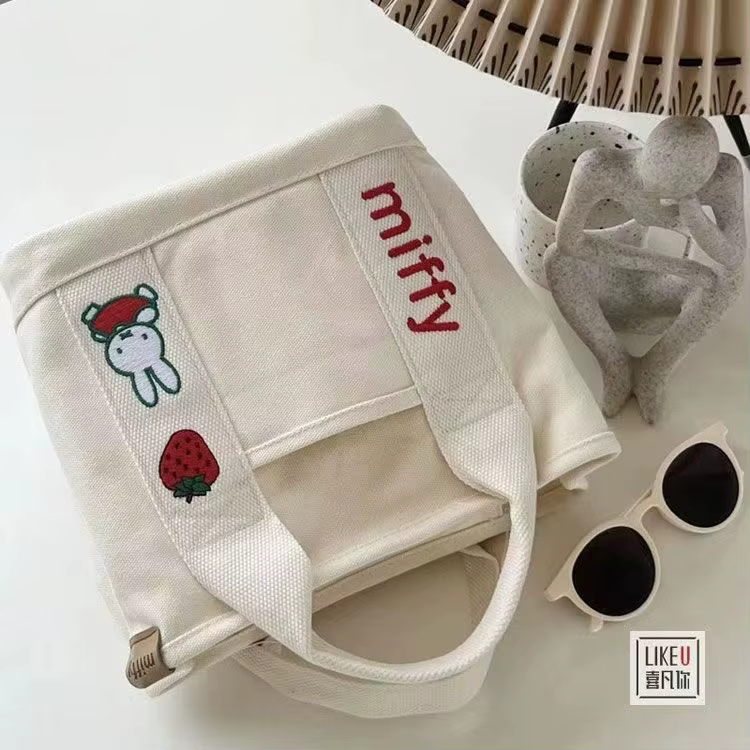 Sac en toile brodé, sac à main pour maman