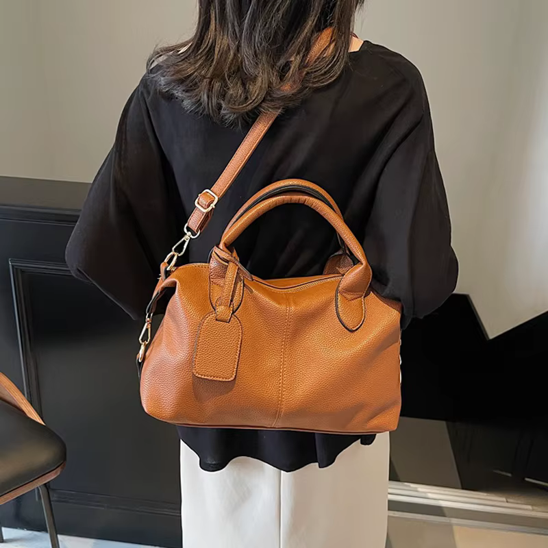 Sac à bandoulière de luxe en cuir souple PU pour femmes