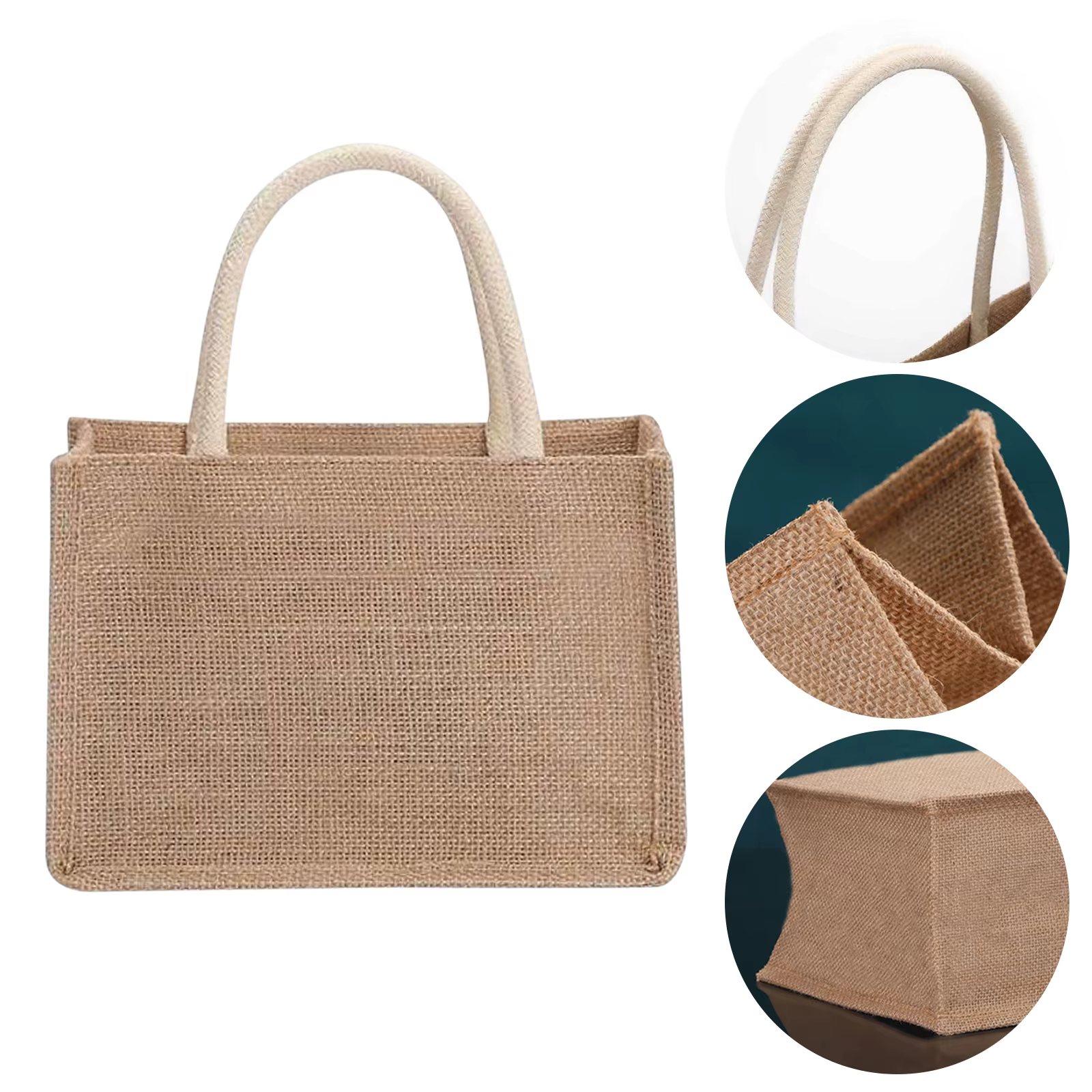 Sac de courses fourre-tout en toile de Jute