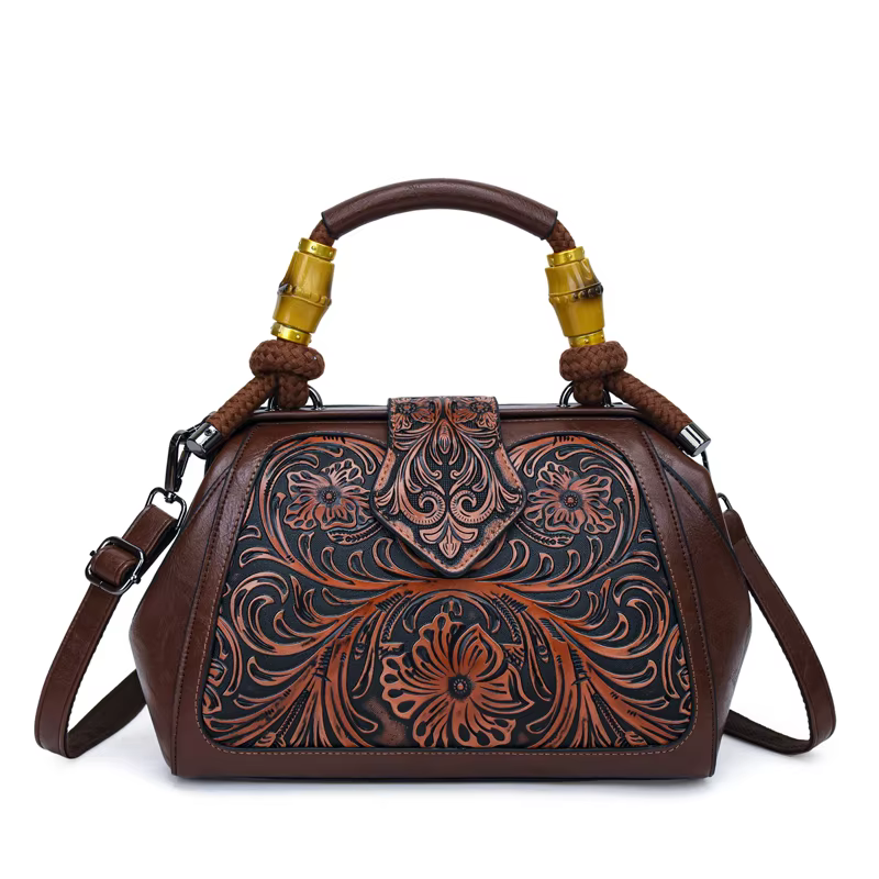 Sac à main de luxe fait à la main de haute qualité pour femmes, sac à bandoulière en cuir sculpté Vintage pour dames, sac de luxe de styliste, nouvelle collection 2026