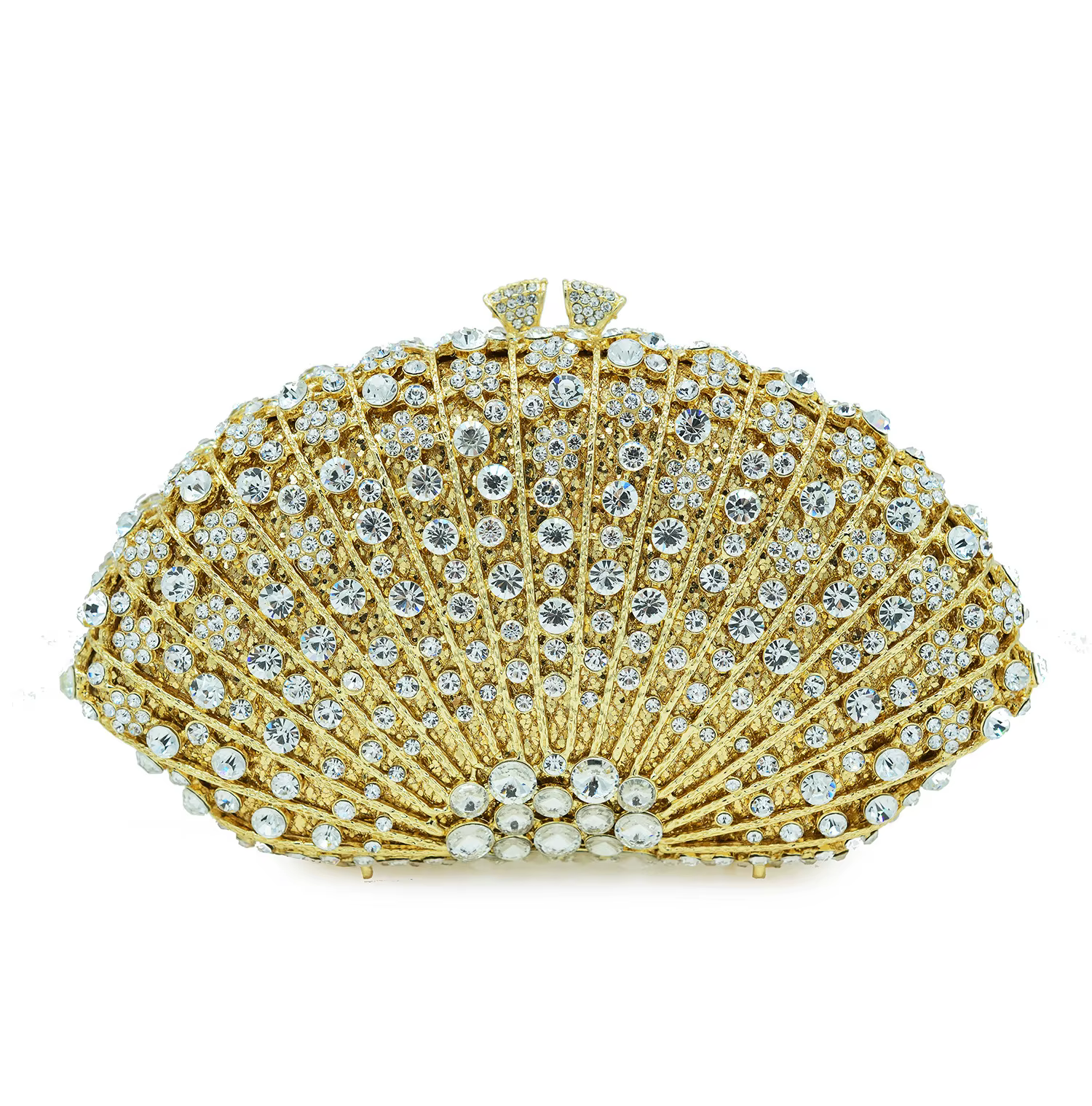 Pochette de mariage en biscuits rose/or pour femme