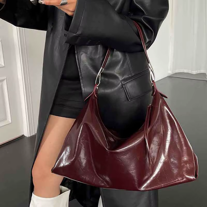 Sac fourre-tout bordeaux pour femmes