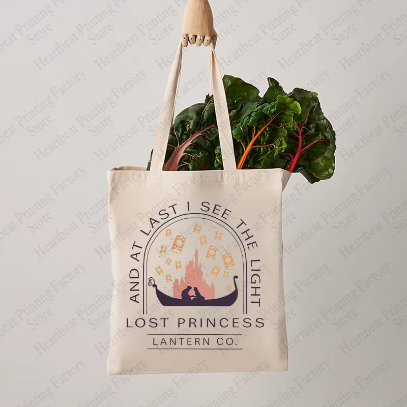 Raiponce Lost Princess Pattern Sac fourre-tout en toile Lanterne Co. Sac à bandoulière pour femmes