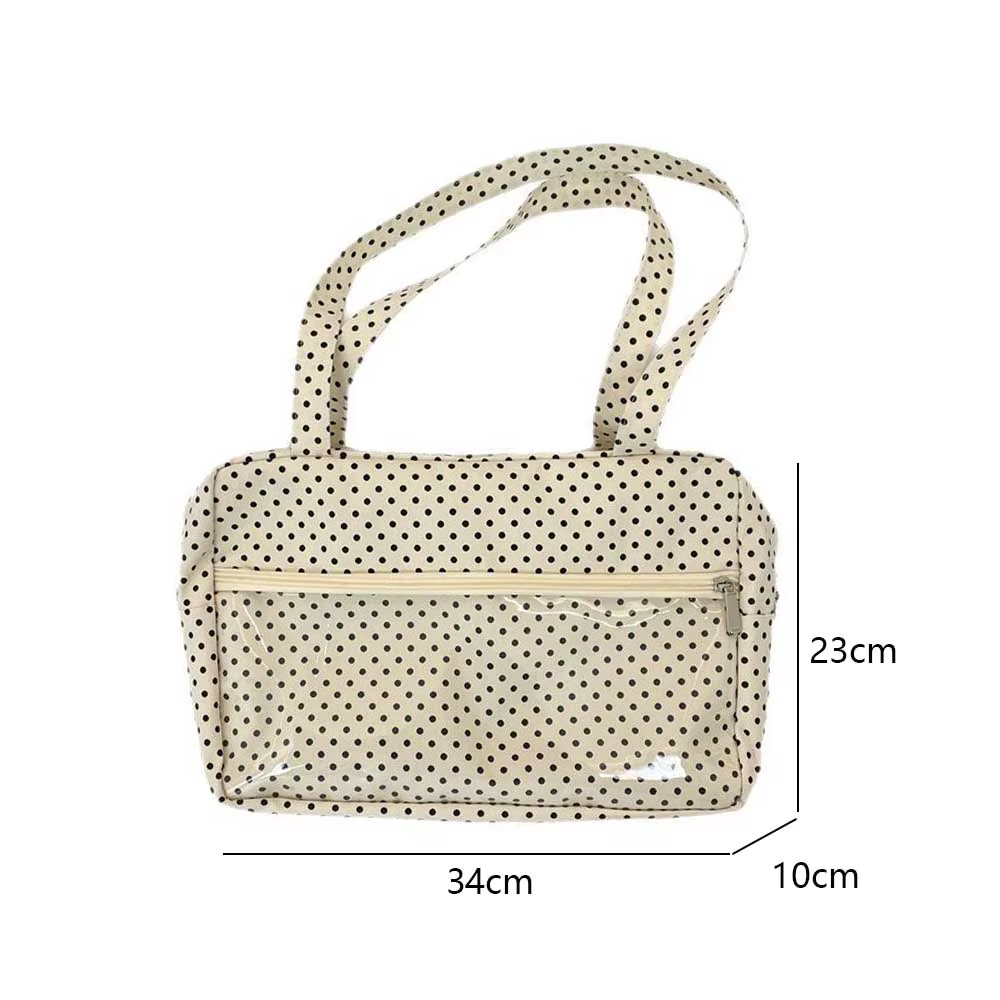 Épaule sous les bras Y2K Ulzzang Ita Sac Femme à pois Sac fourre-tout à la mode Bolso Transparent Sac