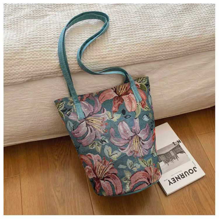 Sac à main imprimé Vintage avec fleur