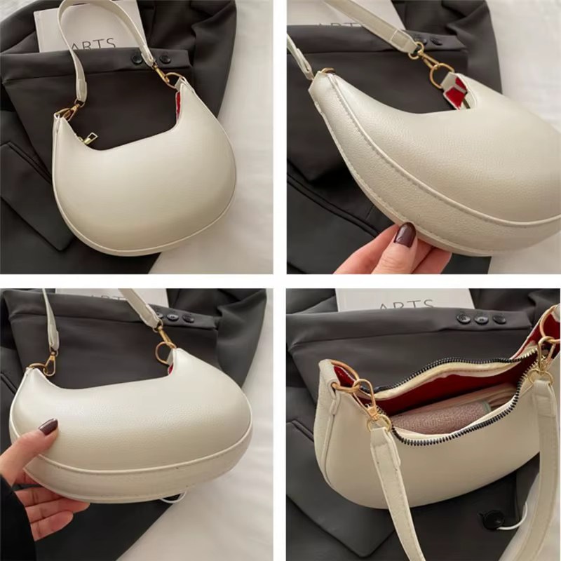Sac à main croissant de luxe pour femmes