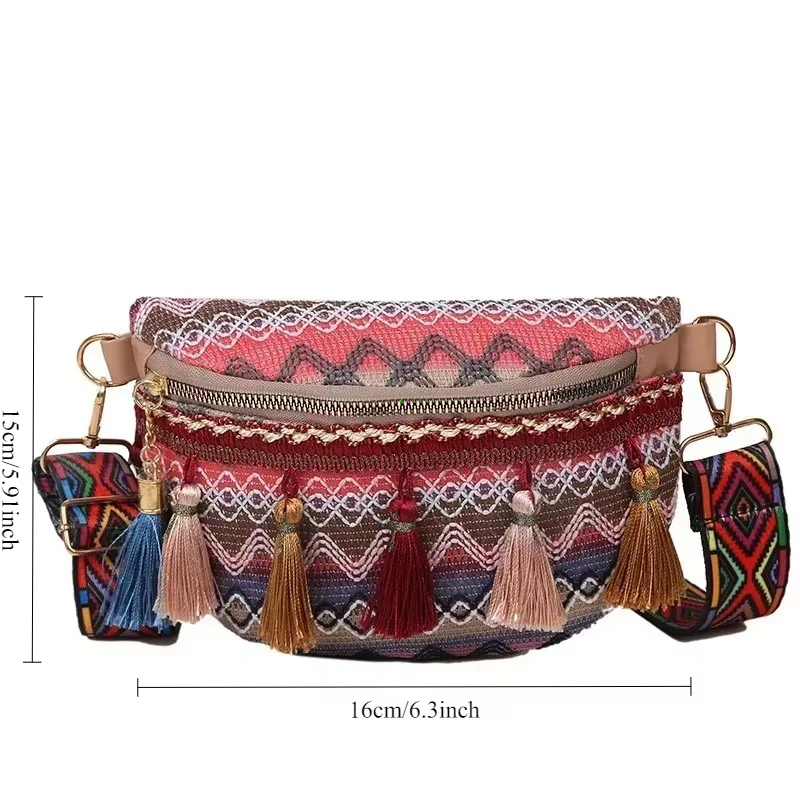Sacs de taille de Style folklorique pour femmes avec sangle réglable