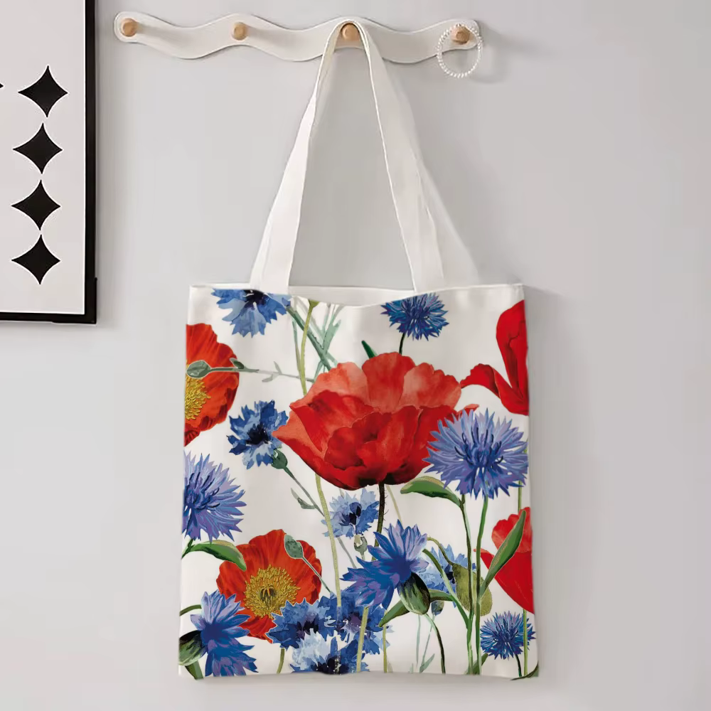 Sac en lin imprimé de fleurs pour femmes