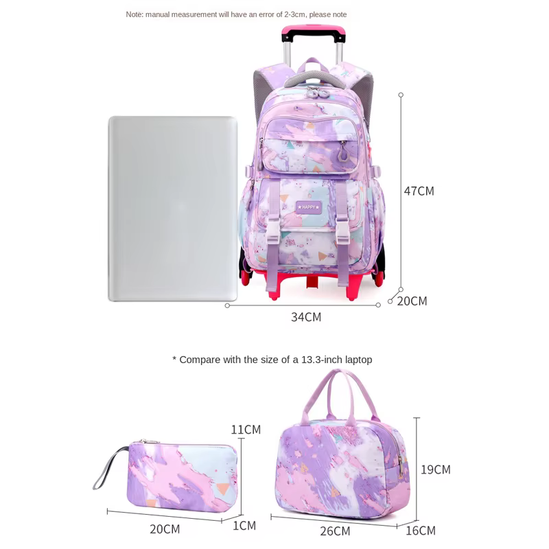 Sac à dos scolaire à roulettes pour enfants
