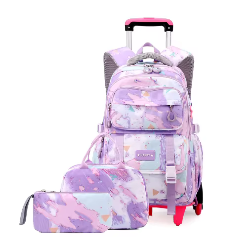 Sac à roulettes d'école pour adolescentes