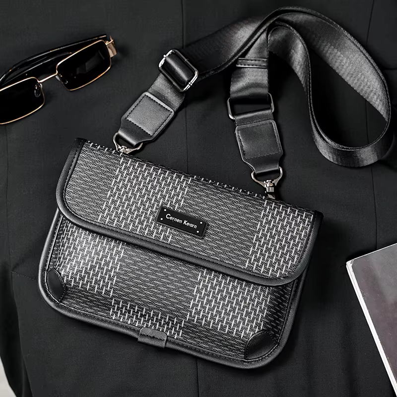 Homme de luxe enveloppe pochette sac à main décontracté épaule sacs à bandoulière Cool rue garçons haute qualité cartables marque de mode Bolsas