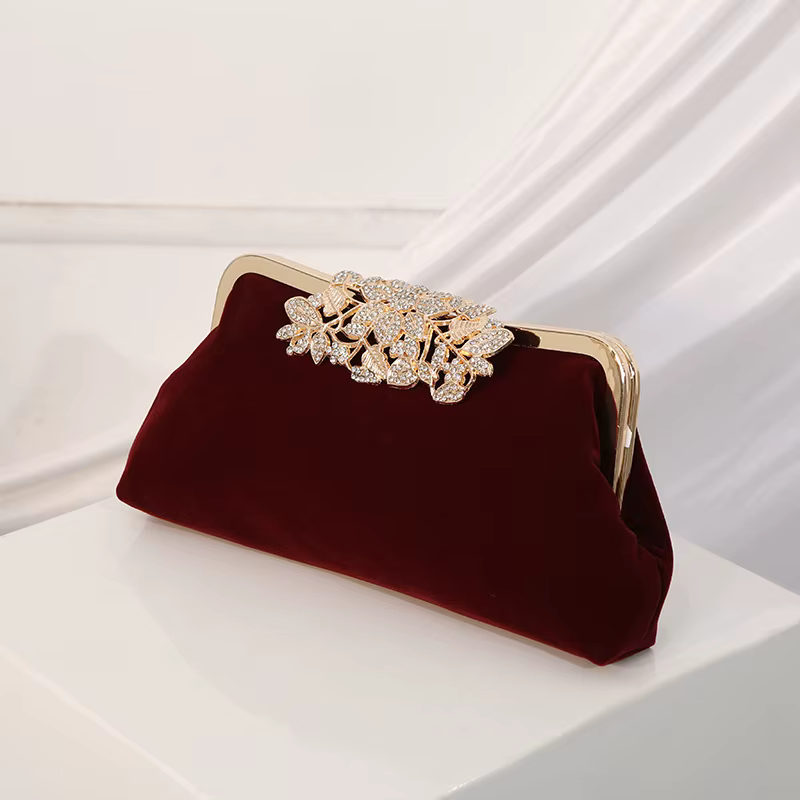 Pochettes de soirée en strass pour femmes, sac à main de fête en cristal scintillant et diamant, sac à bandoulière Vintage en velours pour Cocktail de mariage