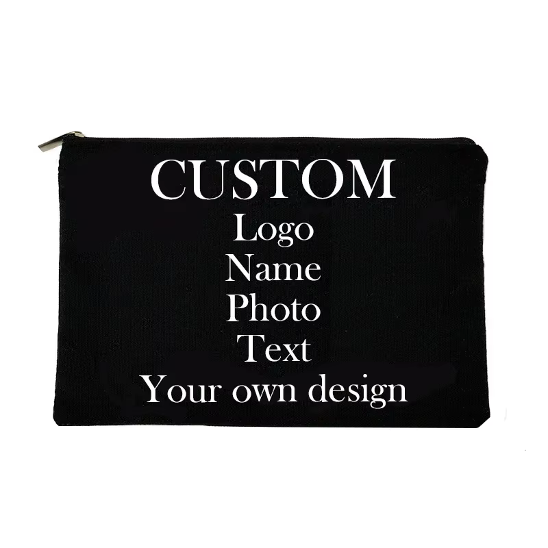Personnalisez votre propre conception Photo/nom/Logo/texte trousse de maquillage cadeau de demoiselle d'honneur organisateur de cosmétiques de voyage sacs de toilette prix bas en gros