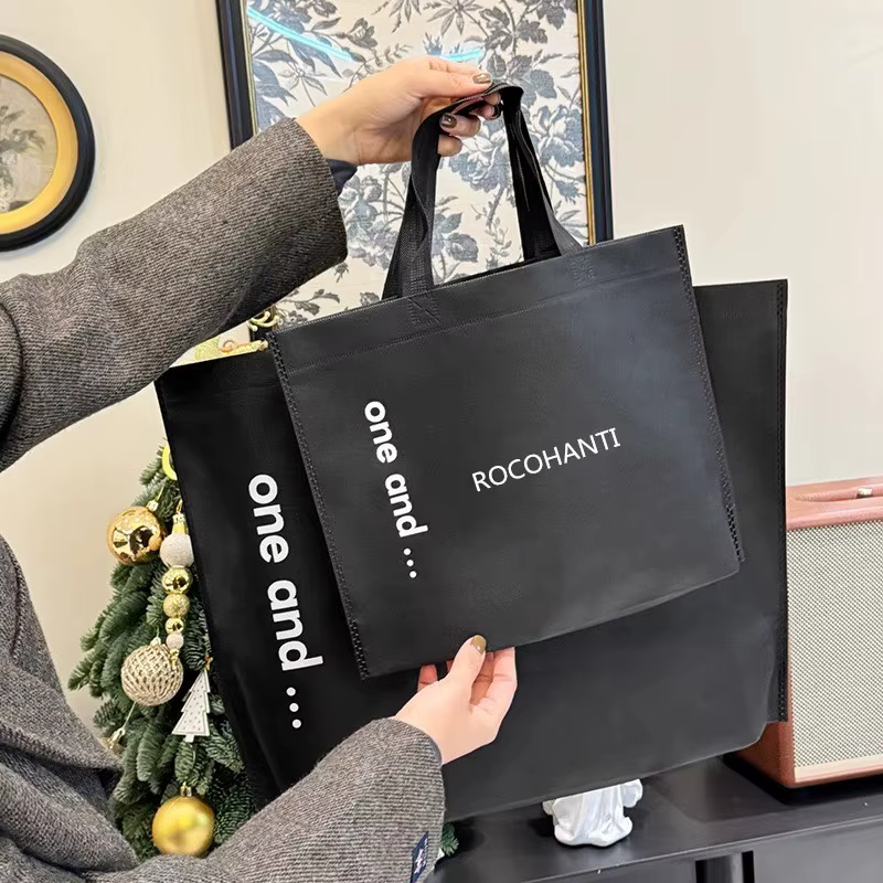 50 sacs fourre-tout en tissu non tissé écologiques réutilisables imprimés sur mesure