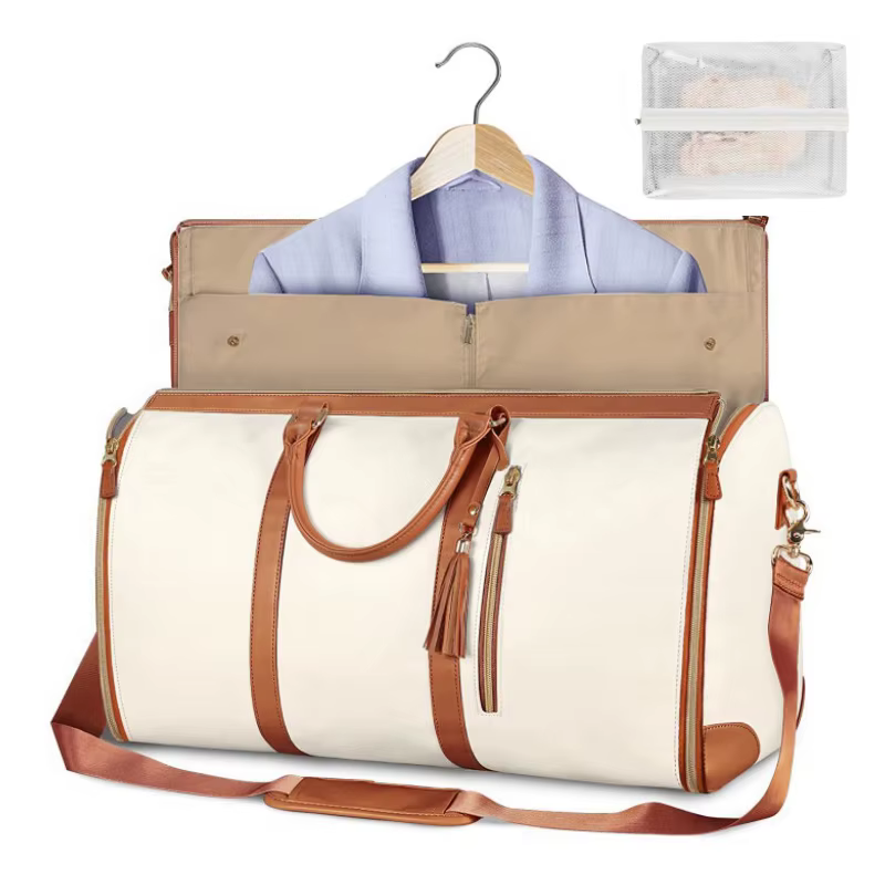 Grand sac de voyage en cuir PU pliable pour femme