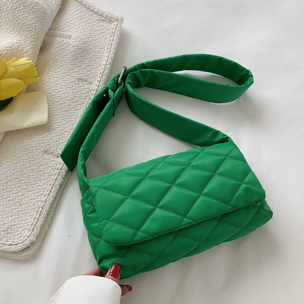 Sac fourre-tout matelassé en coton rembourré pour femme