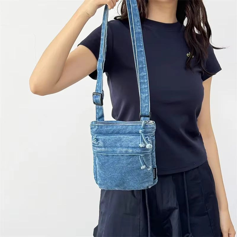 Denim Super populaire Niche solide couture sacs à bandoulière pour les femmes en vente 2026 haute qualité unique doux