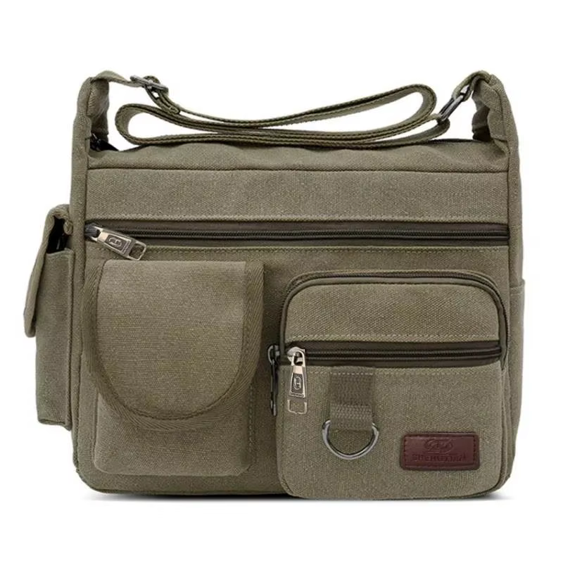 Nouveau Nouveau sac à bandoulière multi-poches sac de messager pour étudiant voyage sac casual