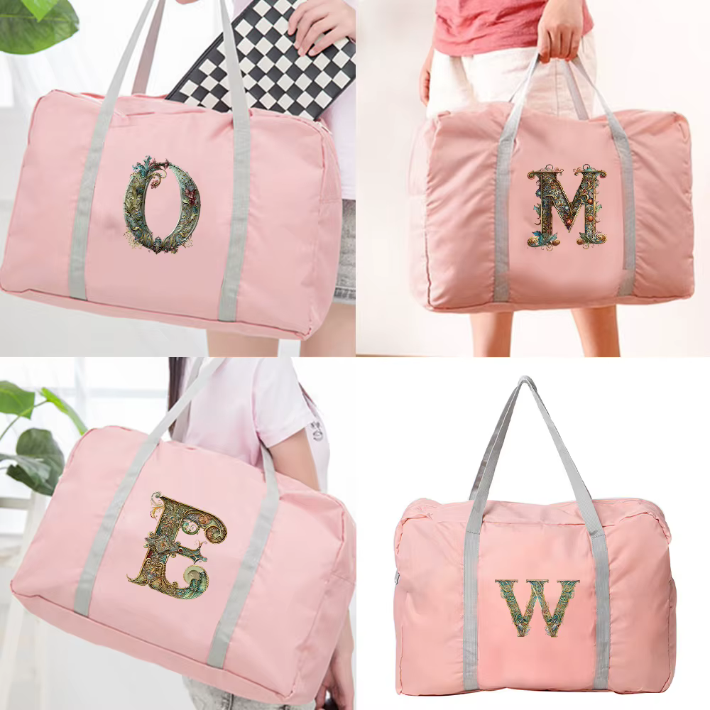 Sac de voyage pliable réutilisable grand format à motif imprimé graphique