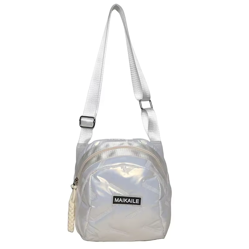 Sacs à bandoulière en PU solide avec fermeture éclair pour femmes