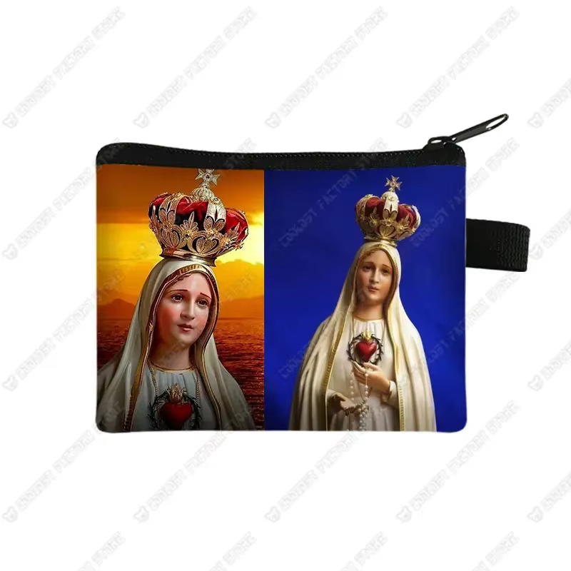 Saint Marie peinture à l'huile sac à monnaie Notre-Dame de Guadalupe vierge