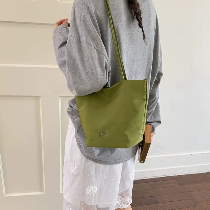 Sac fourre-tout mini en nylon uni décontracté pour femme