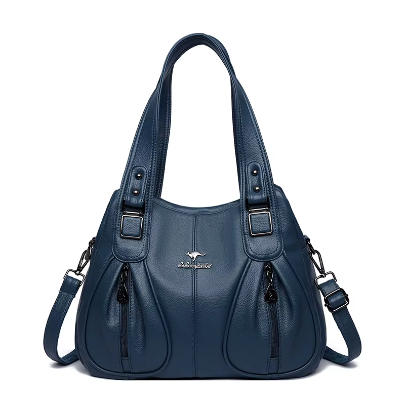 Sac à main tendance en cuir souple grande capacité pour femme