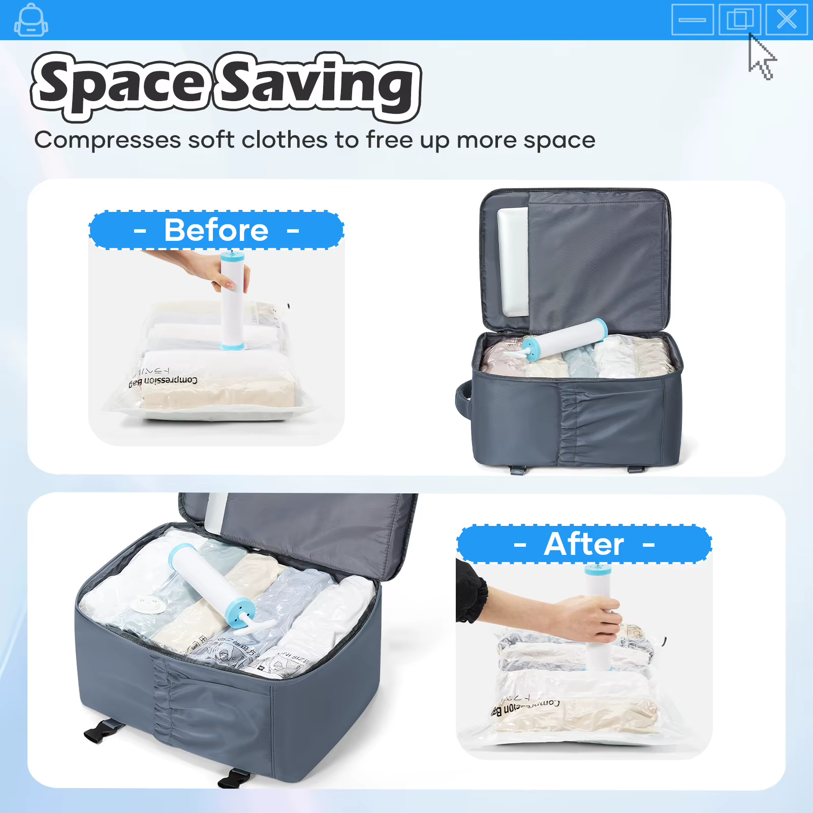 Sac de rangement sous vide