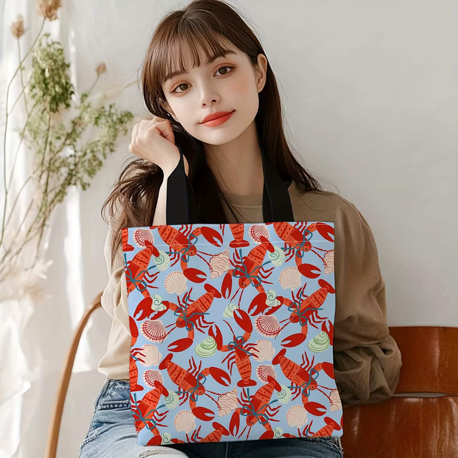 Sac fourre-tout imprimé coquille de homard