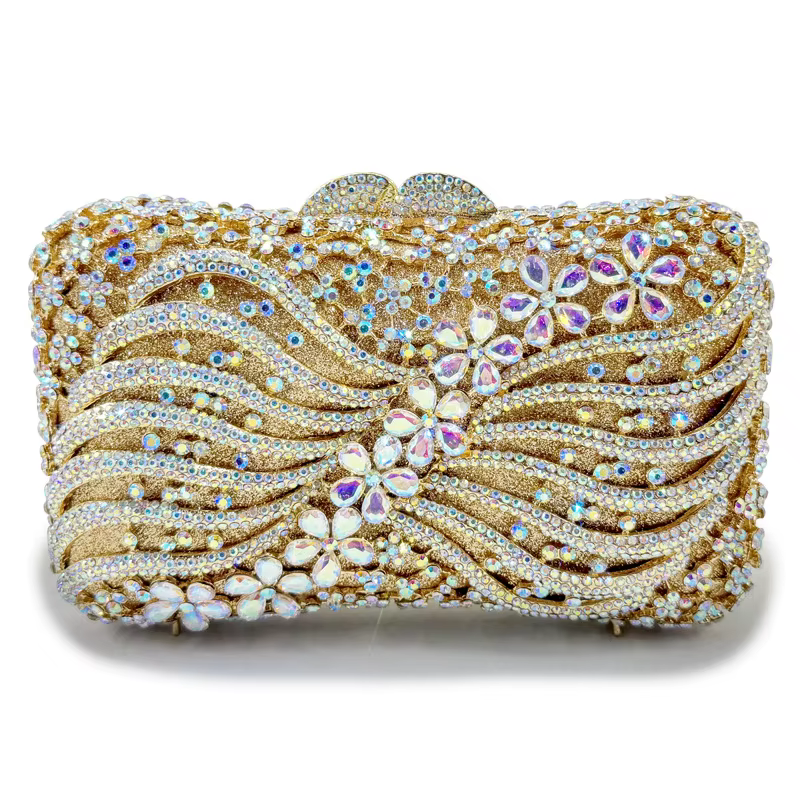 Boutique femmes cristal pochette sacs de soirée de mariage strass
