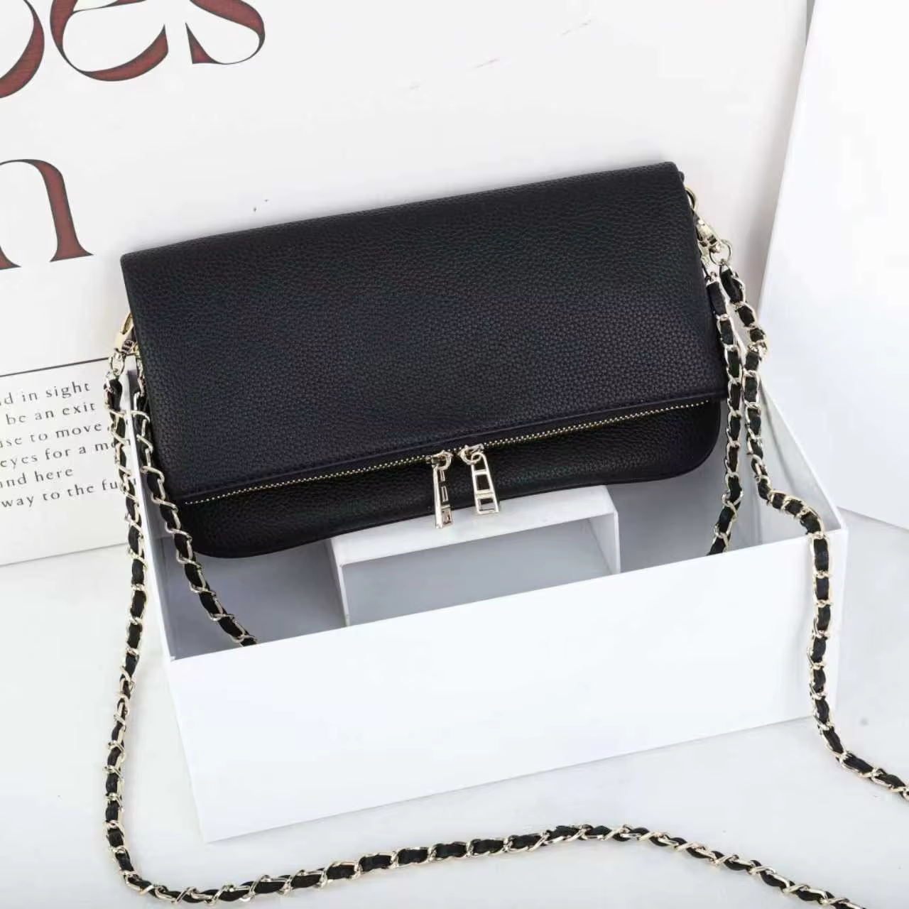 Nouveau Sac à Main Femme ZV 2026 - Sac Bandoulière Multifonctionnel - Petit Sac Carré Tendance - Avec Logo Ailes