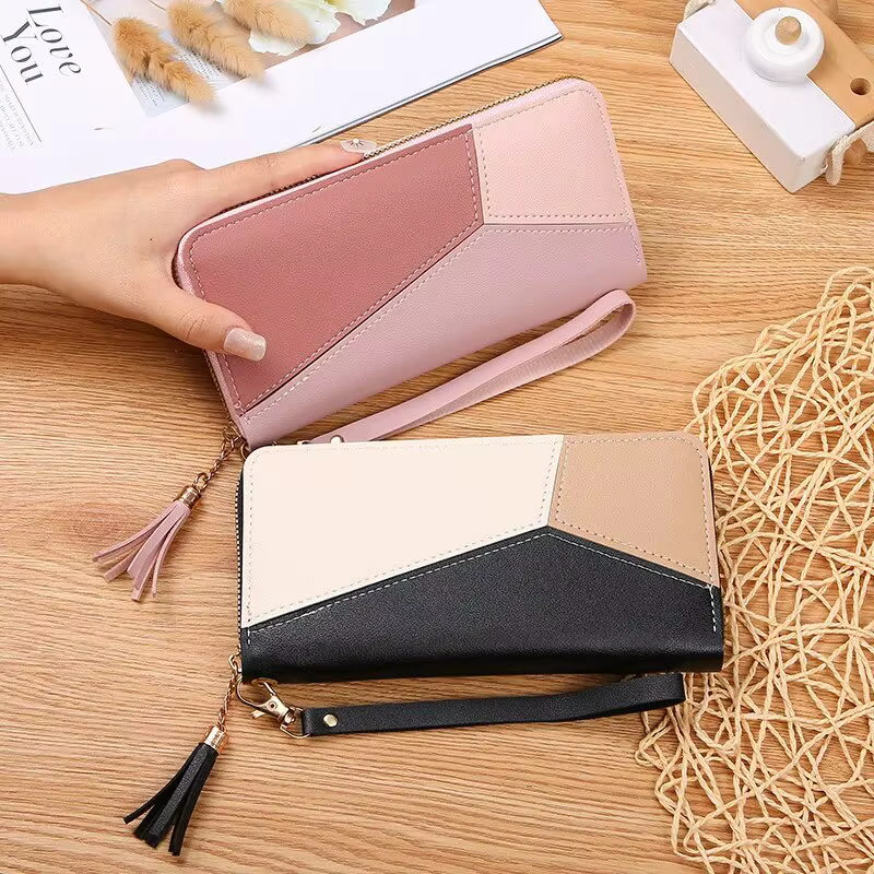 Mode Zipper Portefeuilles Femmes Long Sacs À Main Porte Monnaie Cartes Titulaire PU En Cuir Billfold Portefeuille