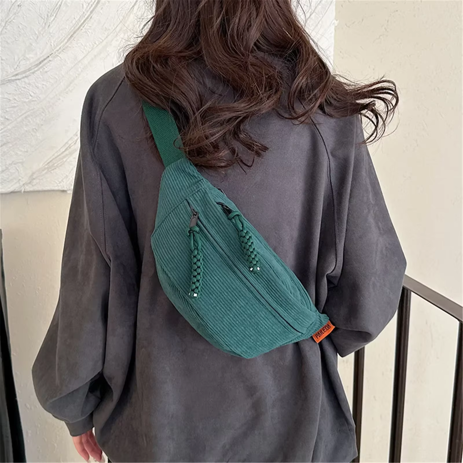 2024 mode Fanny Pack décontracté velours côtelé ceinture sacs pour femmes femme banane taille sac hanche sac à main épaule bandoulière poitrine sac poche
