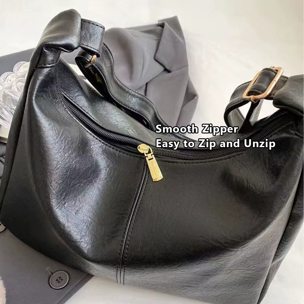 Sac à bandoulière ample en cuir PU pour femmes