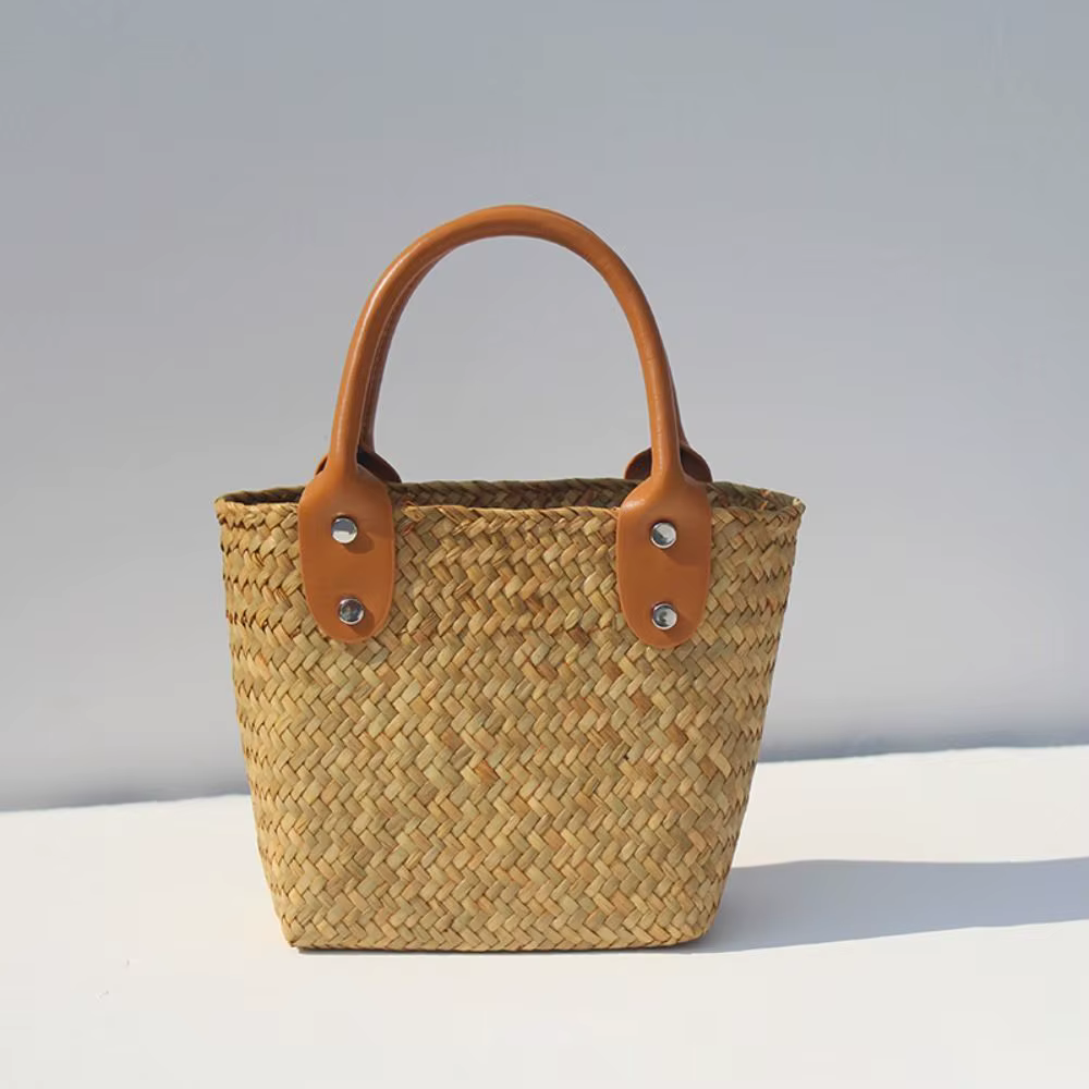 Sac à main tissé en paille pour femme