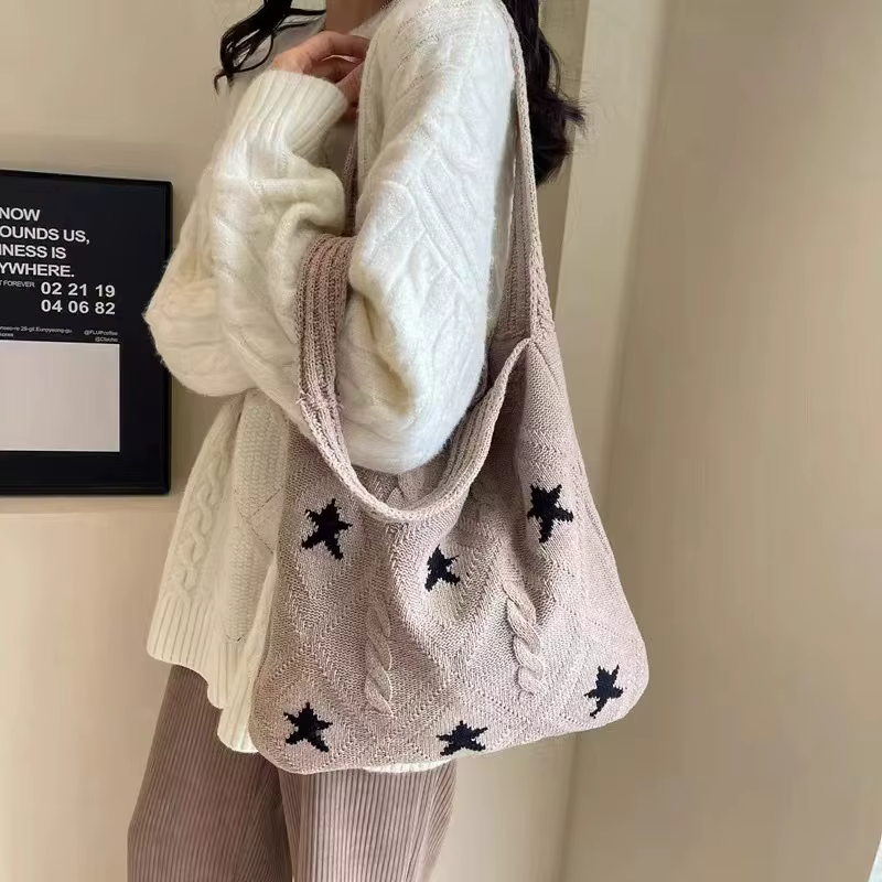 Sac fourre-tout de plage en maille de crochet