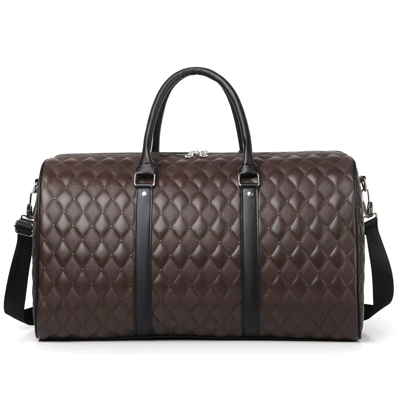 Fourre-tout de voyage affaires grande capacité sac à main salle de sport Fitness homme en cuir PU Lingge bagage