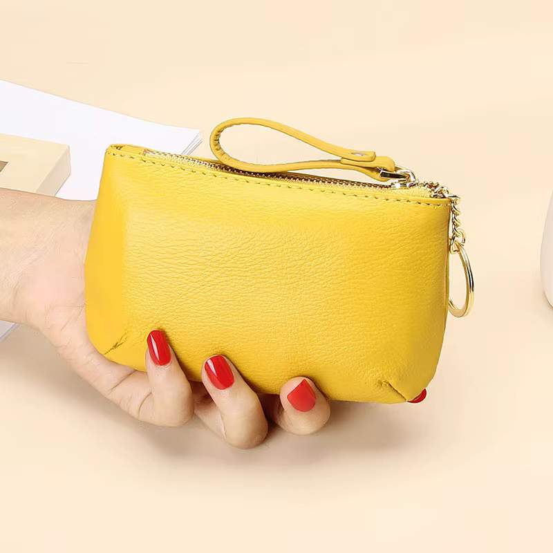 Mini sac à main à la mode pour femmes, petite pochette d'argent en cuir