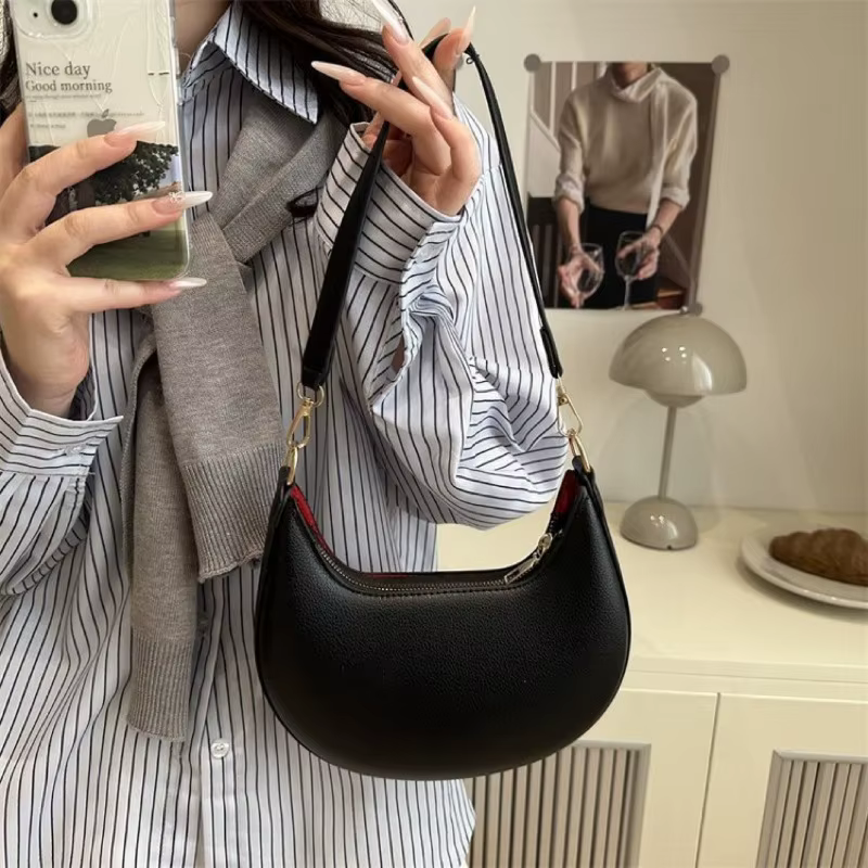 Sac à main croissant de luxe pour femmes