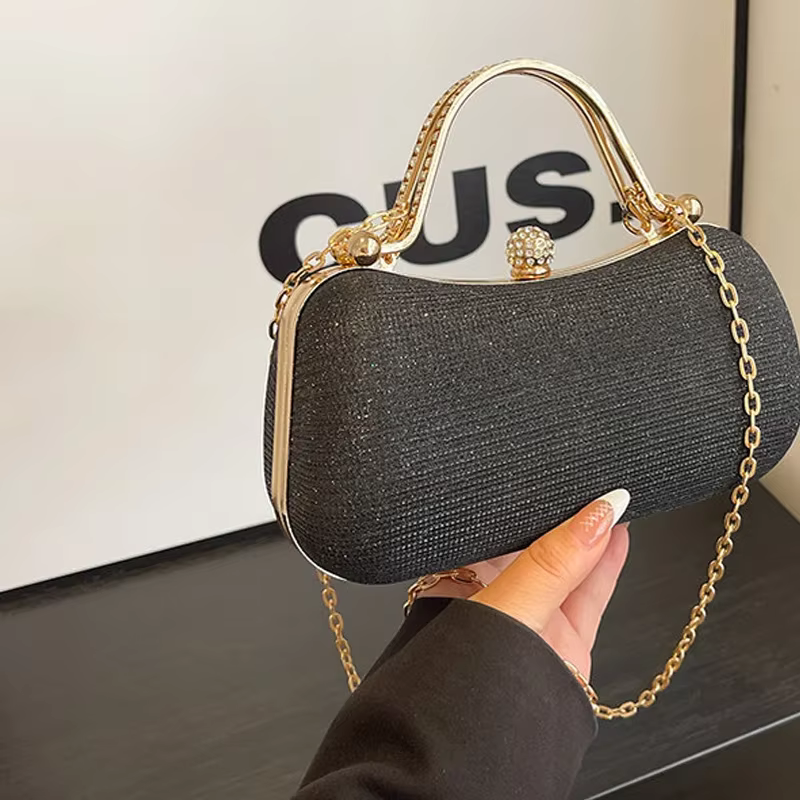 Sac de soirée à chaîne pour femme - Sac à bandoulière élégant