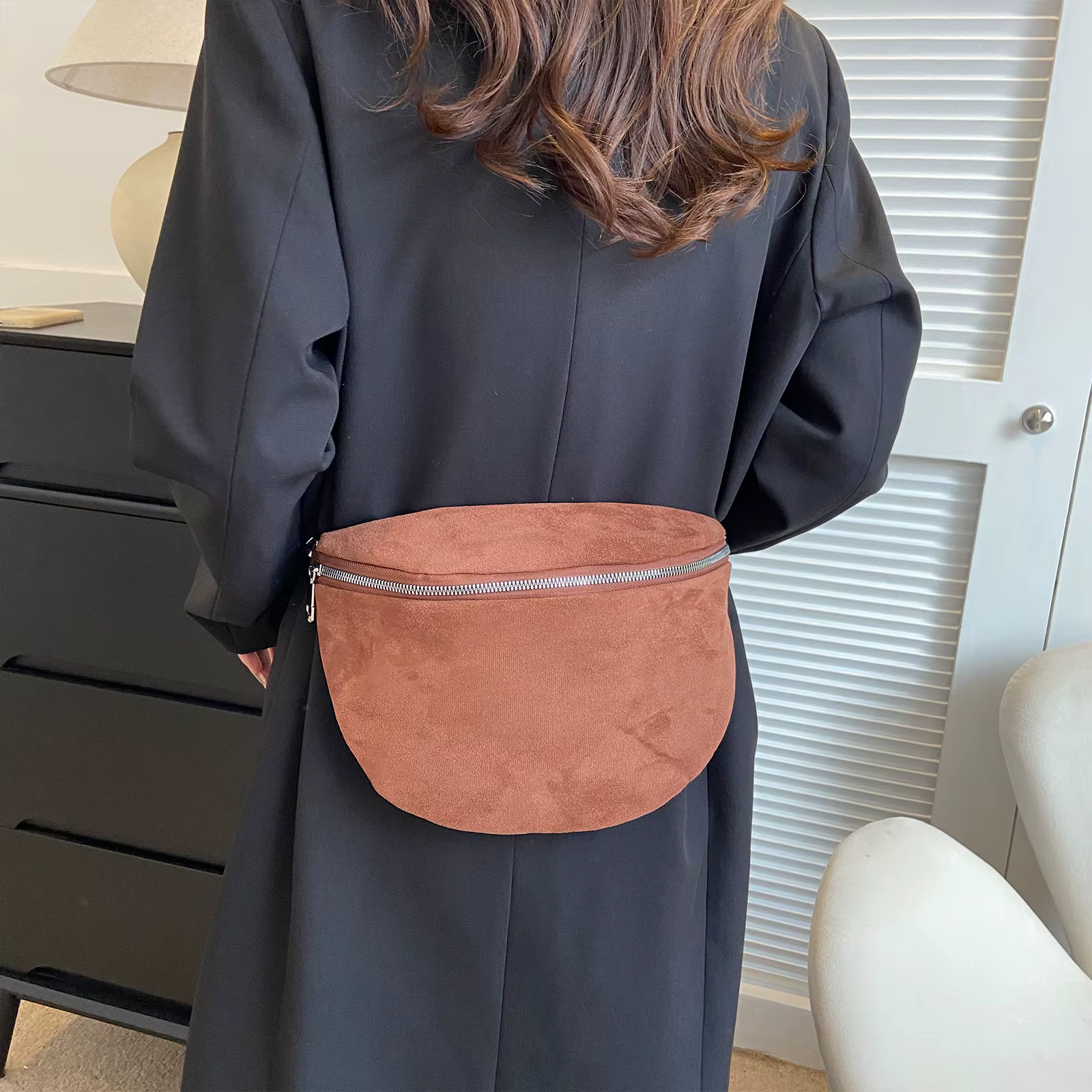 Sac banane en cuir PU pour femme