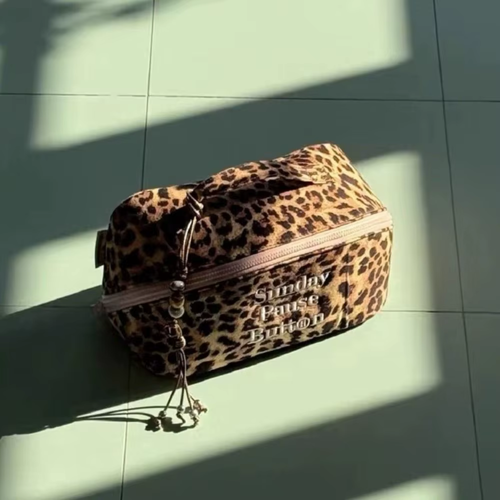 Sac fourre-tout léopard vintage tendance