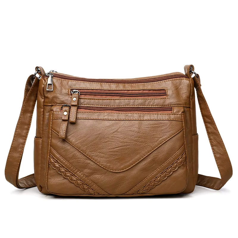 Sac bandoulière pour femme en cuir souple lavé