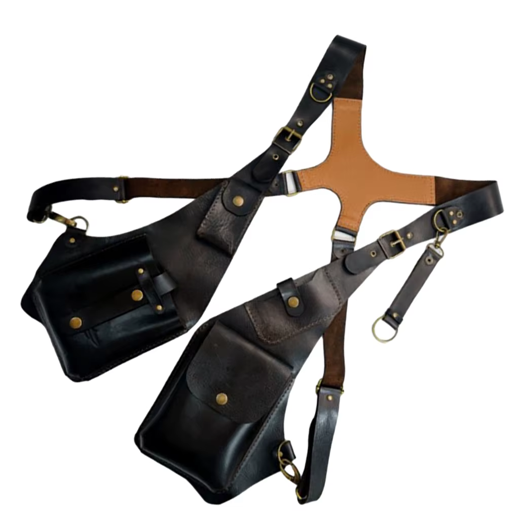 Style européen américain rétro en cuir PU bandoulière sous les bras sac