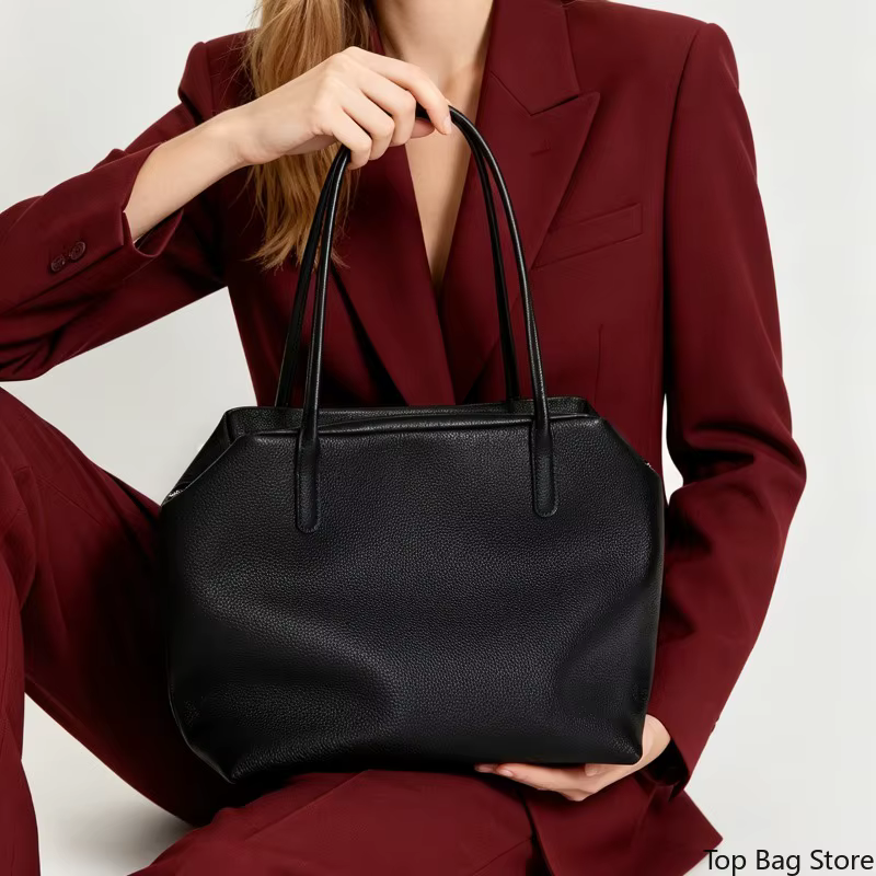 Sac à main pour femme, élégant, vintage, de luxe, en cuir véritable, grande capacité, sac à main pour le travail, le bureau, logo gratuit
