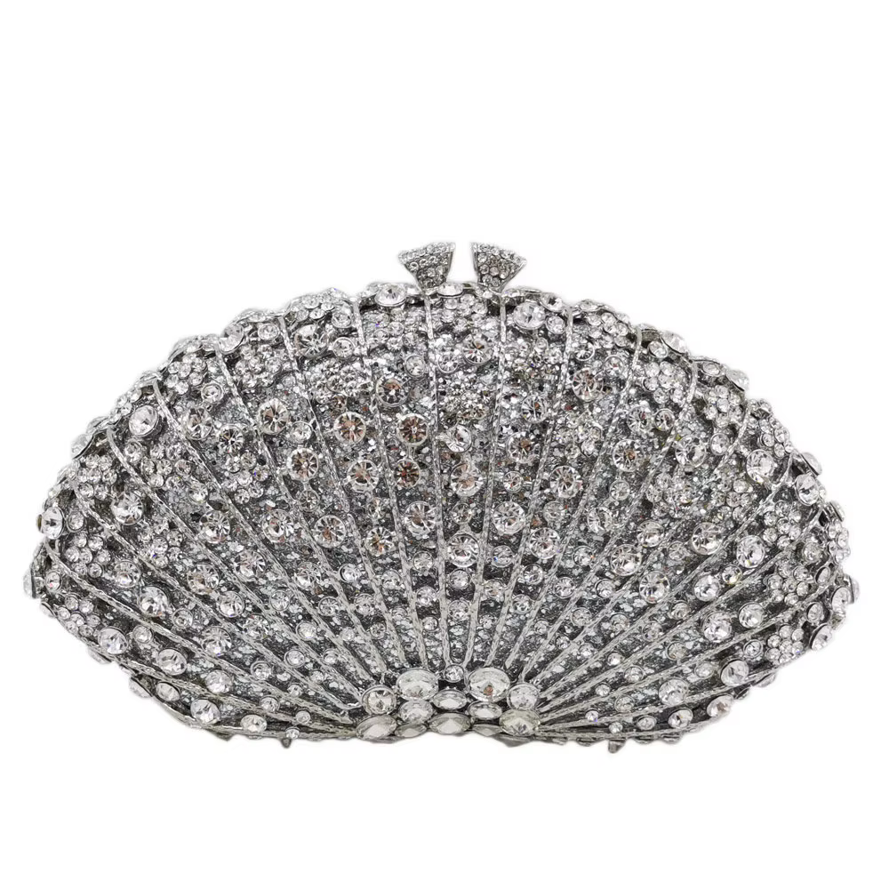 Pochette de mariage en biscuits rose/or pour femme