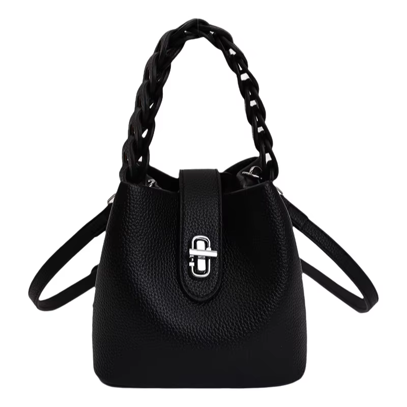 Sac Seau Urbain Minimaliste Motif Litchi Tendance Polyvalent Sac à Bandoulière Simple pour Trajet Quotidien Sac Croisé Personnalisé