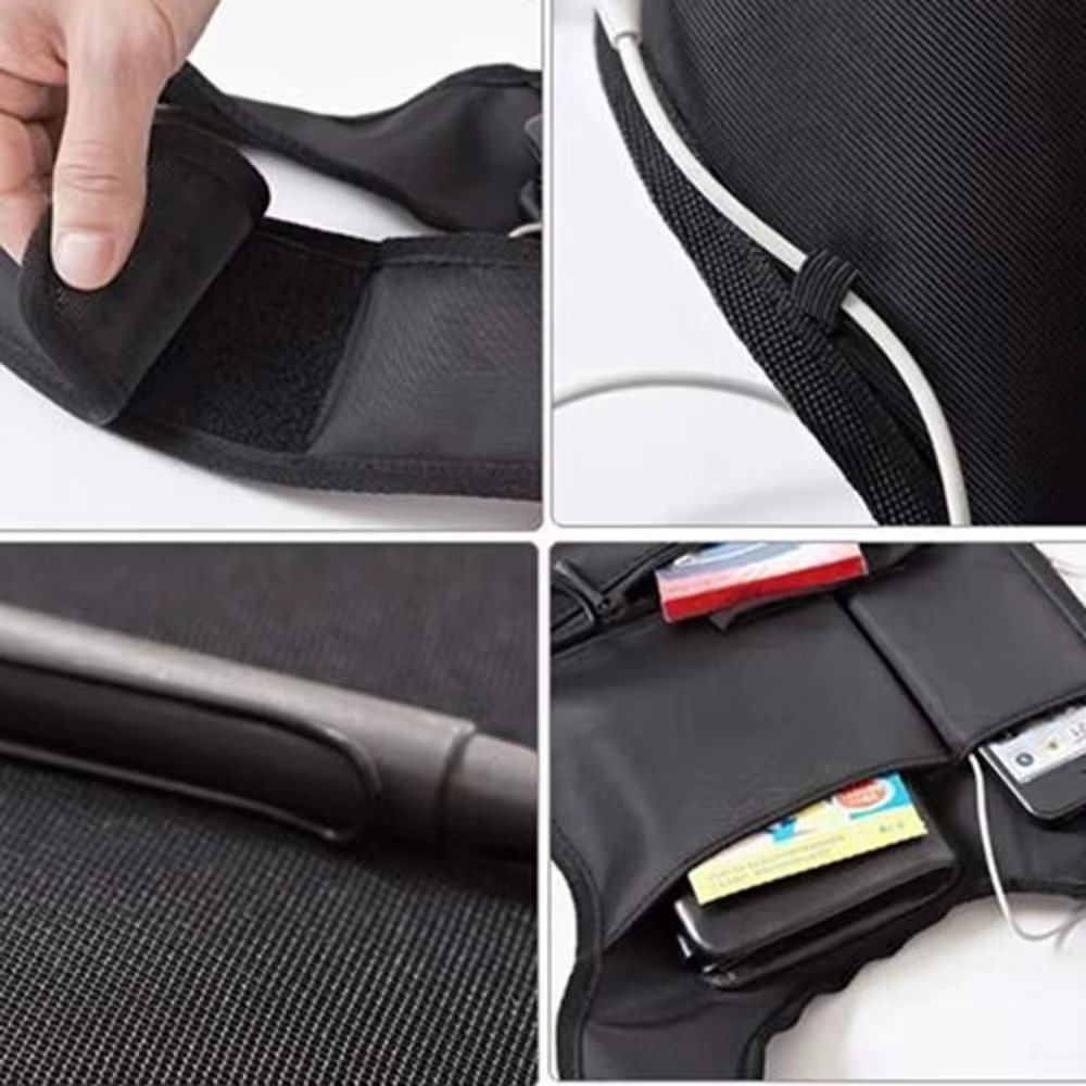 Sac bandoulière noir dissimulé sous le bras