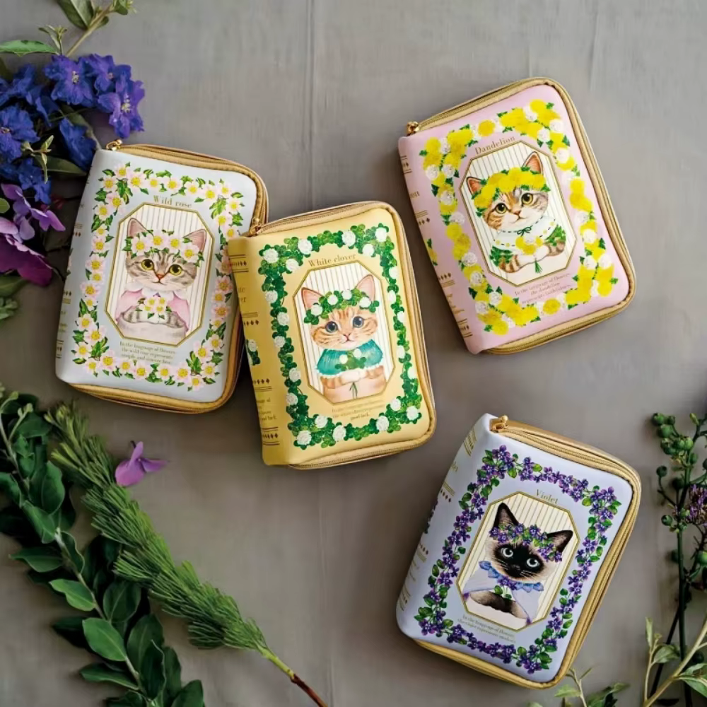 Trousse de maquillage chat plante livre d'images