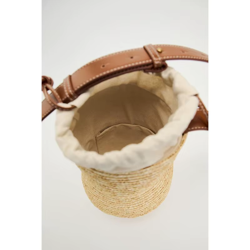 Sac à bandoulière tissé en forme de gourde pour femme